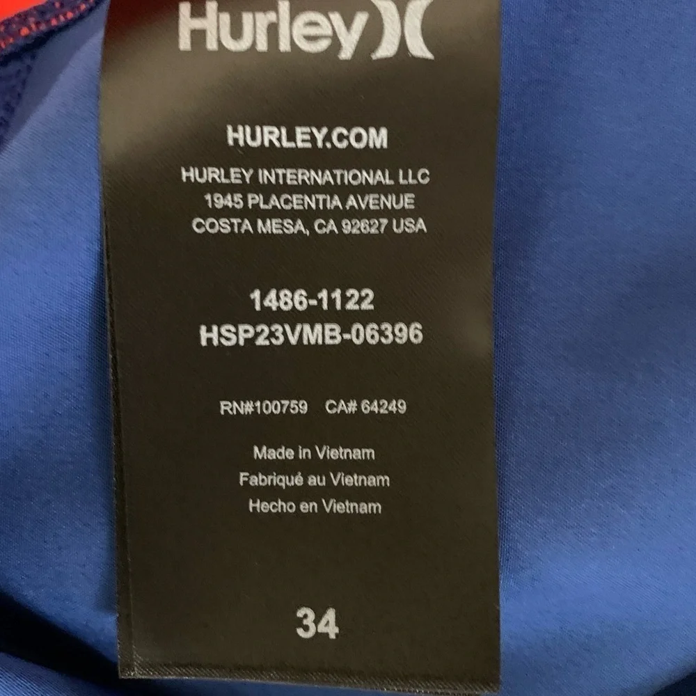HURLEY Men's BBQ Summer School Swim Boardshort Size 34